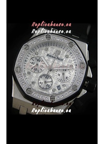 Audemars Piguet Royal Oak Offshore Lady Alinghi Swiss Watch in White Checkered Dial