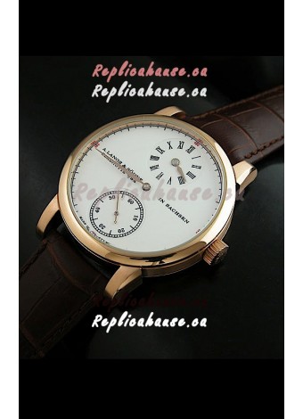A. Lange & Sohne Glashutte In Sachskn Classic Replica Rose Gold Watch