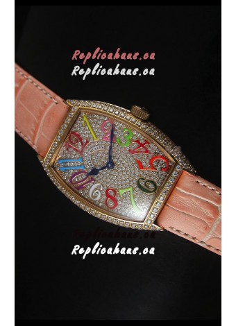 Franck Muller Master of Complications Casablanca Ladies Watch in Rose Gold Case 