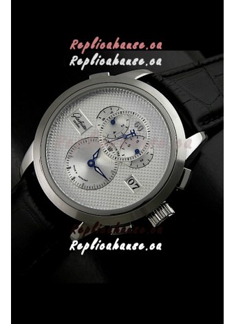 Glashuette ST. Steel Japanese Replica Watch in White Dial