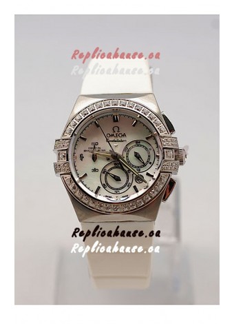 Omega Constellation Ladies Chronograph Replica Watch - 35MM