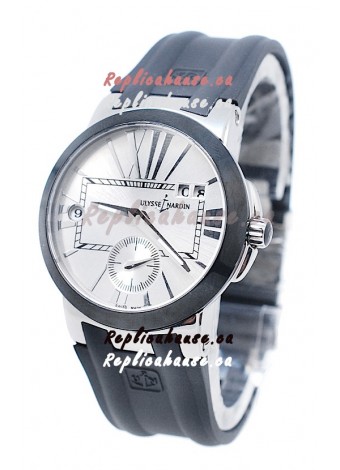 Ulysse Nardin Executive Dual Time Steel Black Watch