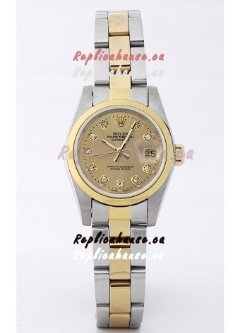 Rolex DateJust Two Tone Lady's Replica Watch