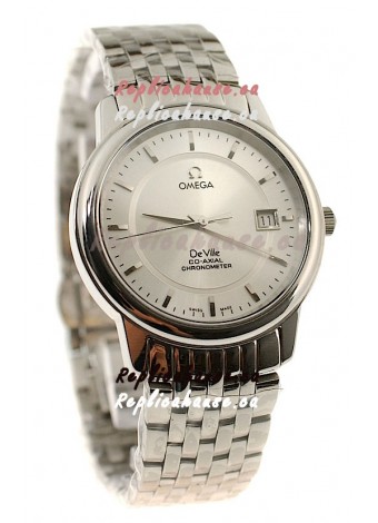 Omega Co-Axial Deville Japanese Steel Watch in Stick Markers