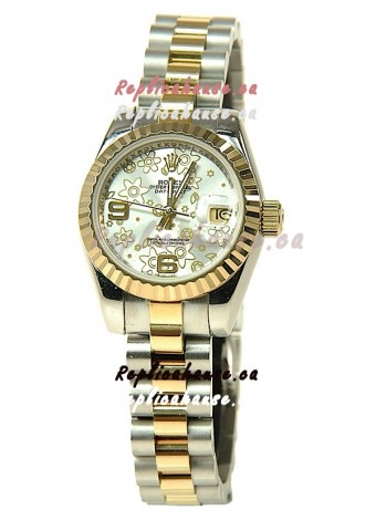 Rolex Floral Motif Datejust Ladies Replica Watch