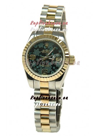 Rolex Floral Motif Datejust Ladies Replica Watch