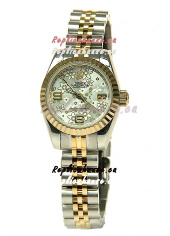 Rolex Floral Motif Datejust Ladies Replica Watch