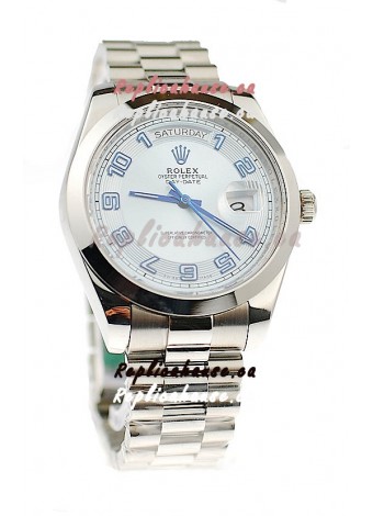 Rolex Day Date II Silver Japanese Replica Watch