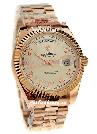 Rolex Day Date Pink Gold Japanese Replica Watch