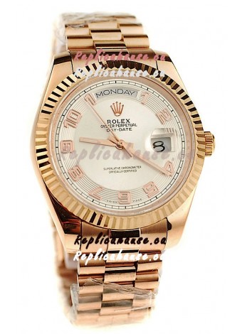 Rolex Day Date Pink Gold Japanese Replica Watch