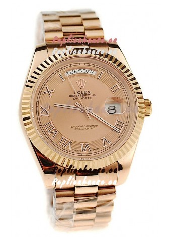 Rolex Day Date Pink Gold Japanese Replica Watch