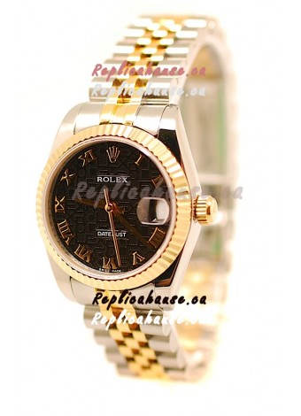 Rolex DateJust Mid-Sized Japanese Replica Two Tone Watch
