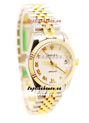 Rolex DateJust Mid-Sized Japanese Replica Two Tone Watch