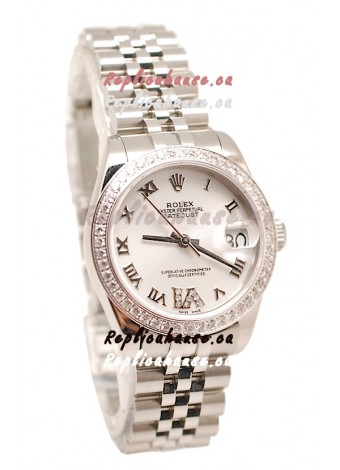 Rolex Oyster Perpetual Datejust Diamonds VI Japanese Replica Watch -36MM