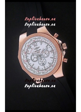 Breitling Bentley Chronograph Japanese Replica Watch in White Dial