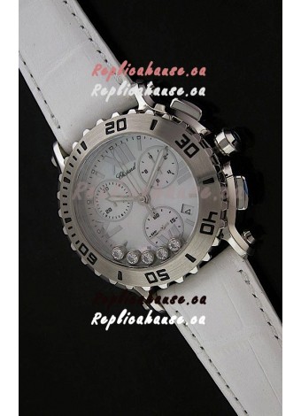 Chopard Happy Sport Swiss Replica Watch in White Strap
