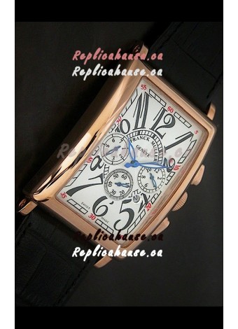 Franck Muller Long Island Japanese Replica Watch in White Dial