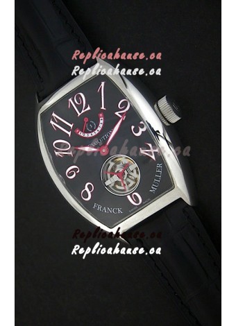 Franck Muller Tourbillon Japanese Replica Watch in Black Dial