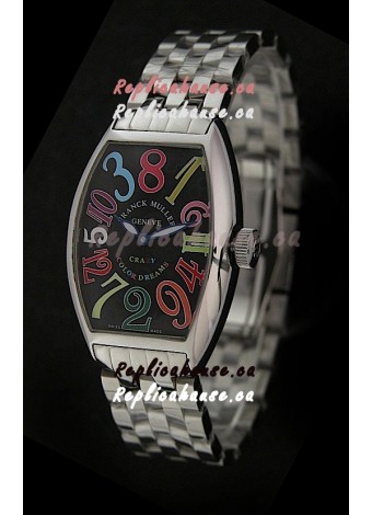 Franck Muller Crazy Color Dreams Japanese Replica Watch in Black Dial