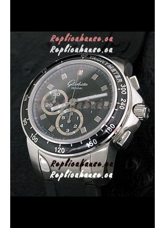 Glashuette Sport Evolution Swiss Chrono Watch in Black Dial