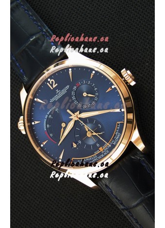 Jaeger LeCoultre Master Geographic Power Reserve Pink Gold Swiss Replica Watch 