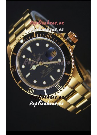 Rolex Submariner 16618 Gold Replica 1:1 Watch with Swiss 3135 Movement