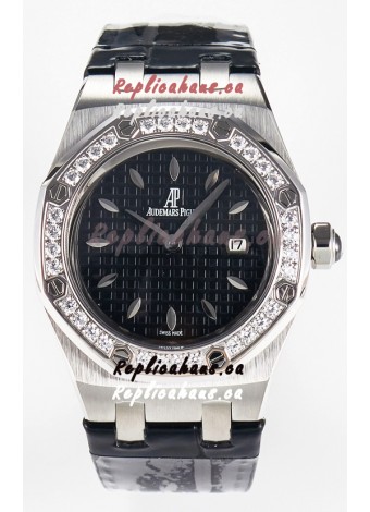 Audemars Piguet Royal Oak 33MM 904L Steel Quartz Black Dial Swiss Replica Watch