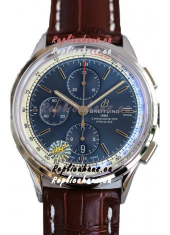 Breitling Premier B01 Chronograph 42 Edition Steel Casing Blue Dial - 1:1 Mirror Replica Watch