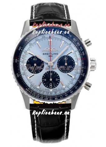 Breitling Navitimer B01 Chronograph 43 Blue Dial - 904L Steel Casing 1:1 Mirror Swiss Replica