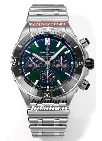 Breitling Chronomat B01 42 Edition Swiss 904L Steel Casing Green Dial 1:1 Mirror Replica Watch