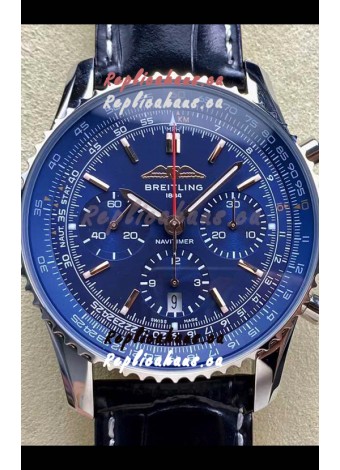 Breitling Navitimer B01 Chronograph 43 Blue Dial - 904L Steel Casing 1:1 Mirror Swiss Replica