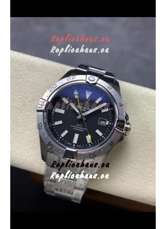 Breitling Avenger GMT Automatic 44 Swiss 1:1 Super Clone Replica Watch - Black Dial 