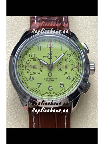 Breitling Premier B01 Chronograph 42 Edition Steel Casing Green Dial - 1:1 Mirror Replica Watch