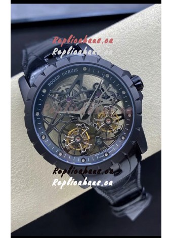 Roger Dubuis Excalibur Dual Tourbillon 1:1 Mirror Swiss DLC Coating