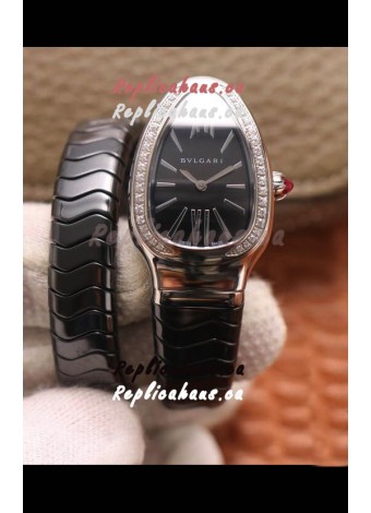 Bvlgari Serpenti Edition Black Ceramic Replica Watch in 1:1 Mirror Quality 