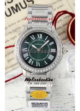 Cartier Ronde Must 29MM Swiss Quartz Green Dial 1:1 Mirror Swiss Replica Watch 
