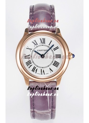 Ronde Louis Cartier Super Clone 29MM Rose Gold Watch in Swiss Quartz Movement