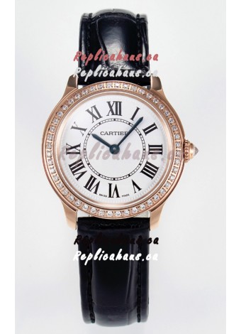 Ronde Louis Cartier Super Clone 29MM Rose Gold. Watch in Swiss Quartz Movement