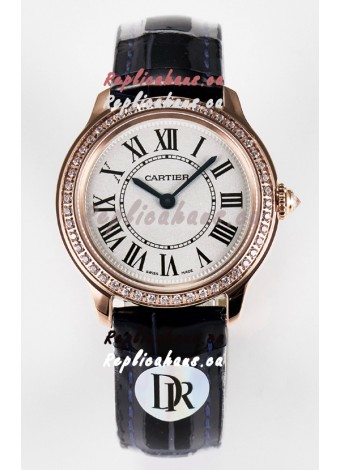 Ronde Louis Cartier Super Clone 29MM Rose Gold Watch in Swiss Quartz Movement