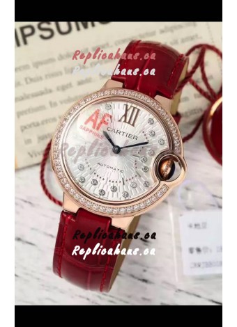 Ballon De Cartier Swiss Automatic 1:1 Mirror Quality 33MM in Rose Gold Plating