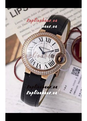 Ballon De Cartier Swiss Automatic 1:1 Mirror Quality 33MM in Rose Gold Plating