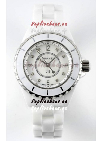 Chanel J12 Ladies White Ceramic Casing Watch 1:1 Mirror Replica Watch 