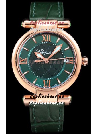 Chopard Imperiale White Dial Swiss Automatic Replica Watch in Rose Gold Case 904L Steel 
