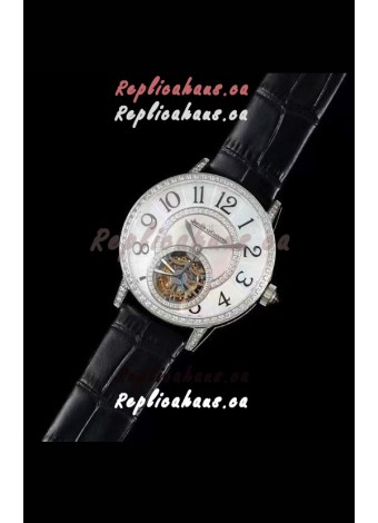 Jaeger LeCoultre RENDEZ-VOUZ Tourbillon 1:1 Mirror Quality Swiss Replica Watch in Steel Casing