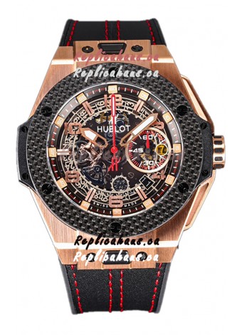 Hublot Big Bang F1 "King Carbon Gold" Edition Chronograph Swiss Replica Watch 