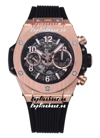 Hublot Big Bang Unico Rose Gold Casing 1:1 Mirror Edition Swiss Replica Watch