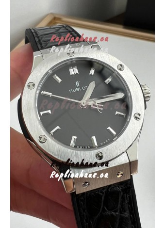 Hublot Classic Fusion Stainless Steel 33MM Black Dial Swiss Quartz Movement Watch 1:1 Mirror Quality