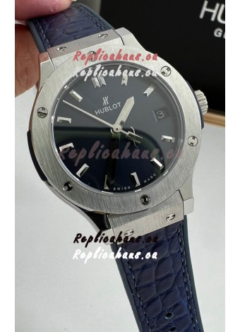 Hublot Classic Fusion Stainless Steel 33MM Blue Dial Swiss Quartz Movement Watch 1:1 Mirror Quality