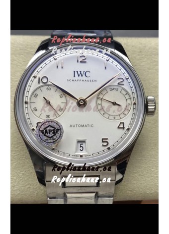 IWC Super Clone Portugieser Swiss 1:1 Mirror Replica Watch White Dial Steel Case Watch