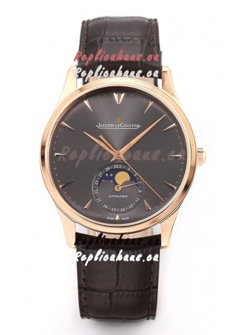 Jaeger LeCoultre Master Ultra Thin Moon Pink Gold 1:1 Mirror Replica Watch